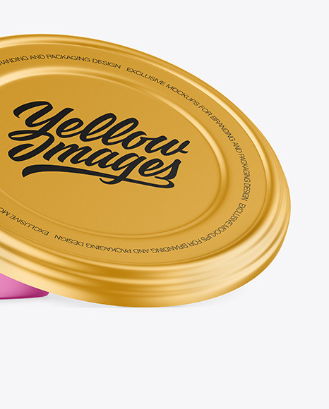 Opened Matte Metallic Container Mockup PSD #5