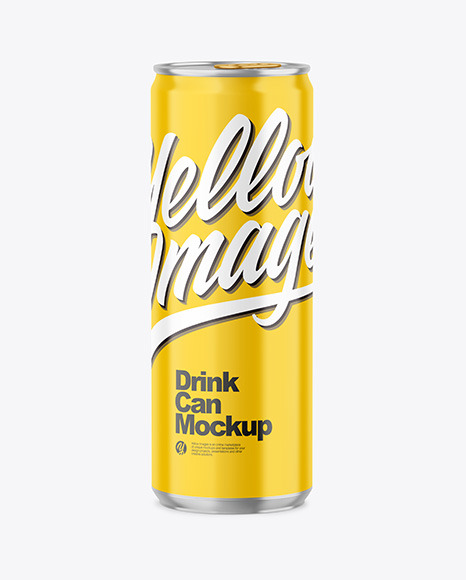 355ml Glossy Drink Can Mockup PSD #4