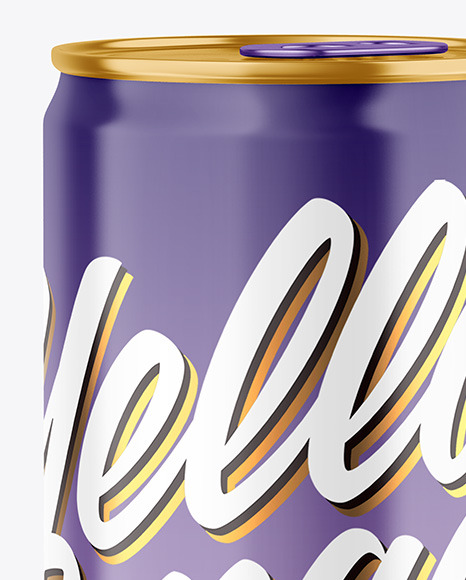 355ml Glossy Drink Can Mockup PSD #1