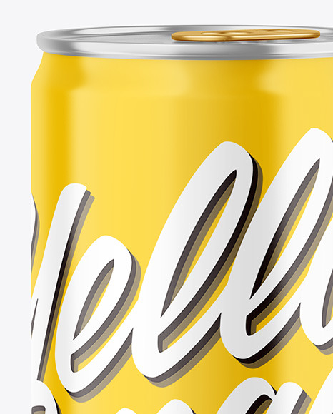 355ml Glossy Drink Can Mockup PSD #7