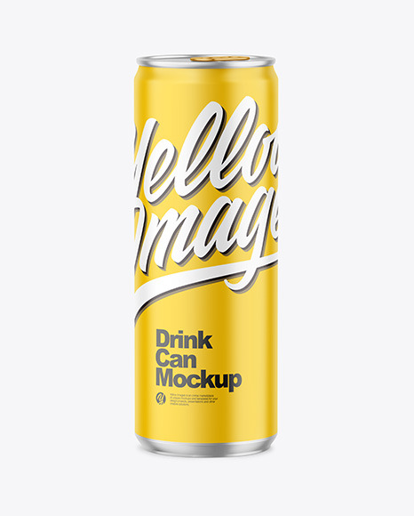 355ml Metallic Drink Can w/ Matte Finish Mockup