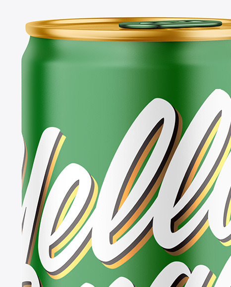 355ml Metallic Drink Can w  Matte Finish Mockup PSD #1