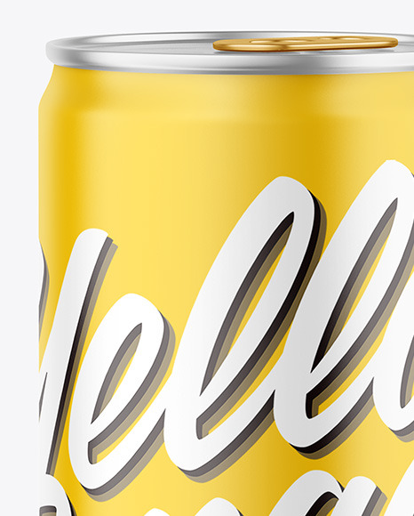 355ml Metallic Drink Can w  Matte Finish Mockup PSD #7