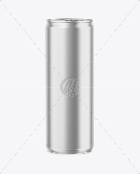 355ml Matte Metallic Drink Can Mockup PSD #3