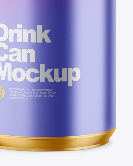 355ml Matte Metallic Drink Can Mockup PSD #6