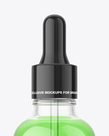 Clear Glass Dropper Bottle Mockup clear 84834