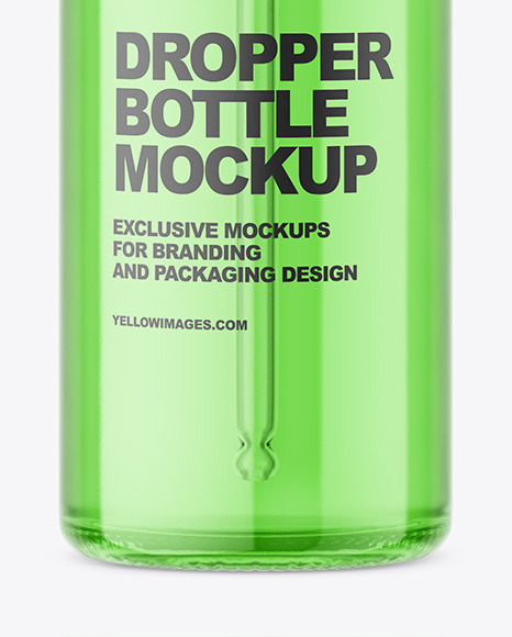 Clear Glass Dropper Bottle Mockup cosmetic 84835