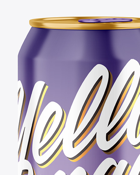 500ml Metallic Drink Can w  Glossy Finish Mockup PSD #1