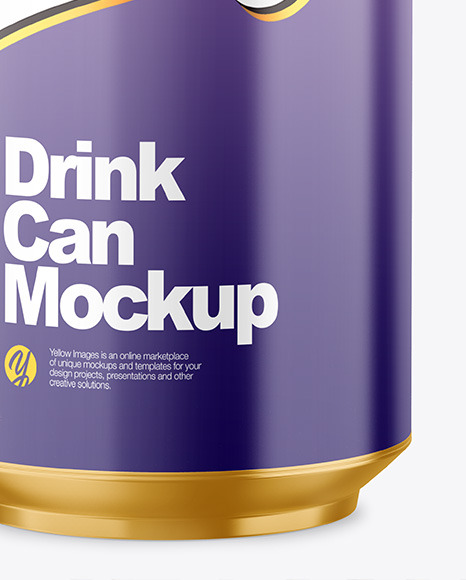 500ml Metallic Drink Can w  Glossy Finish Mockup PSD #6