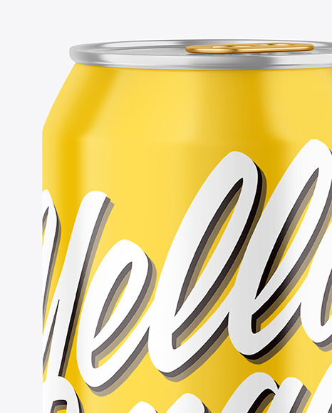 500ml Metallic Drink Can w  Glossy Finish Mockup PSD #7