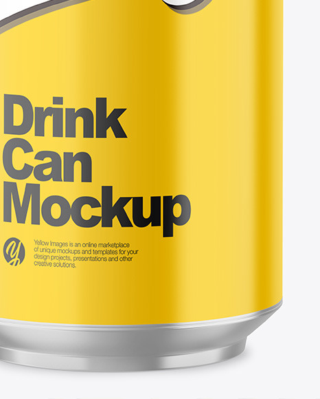 500ml Metallic Drink Can w  Glossy Finish Mockup PSD #5