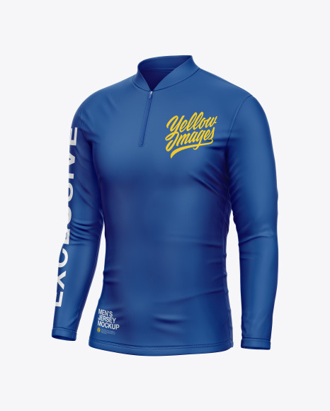 Men&#039;s Jersey With Long Sleeve Mockup