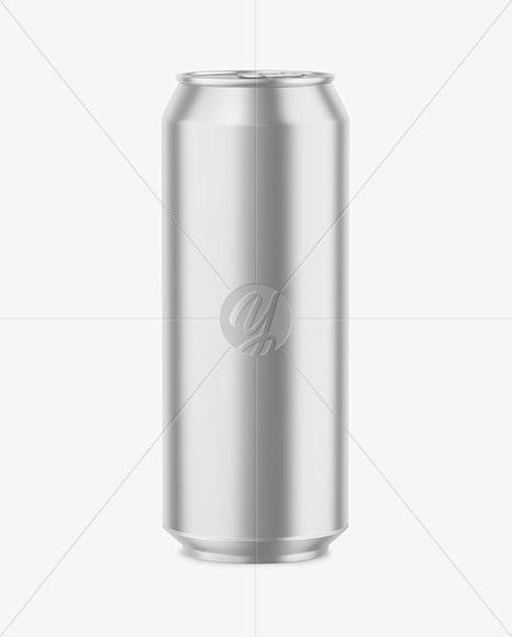 500ml Matte Metallic Drink Can Mockup PSD #3