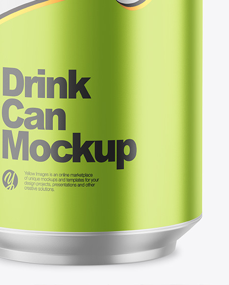 500ml Matte Metallic Drink Can Mockup PSD #5