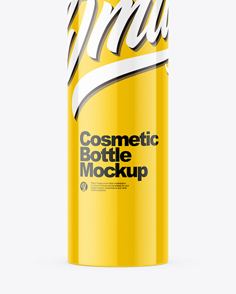 Glossy Pump Bottle Mockup PSD #7