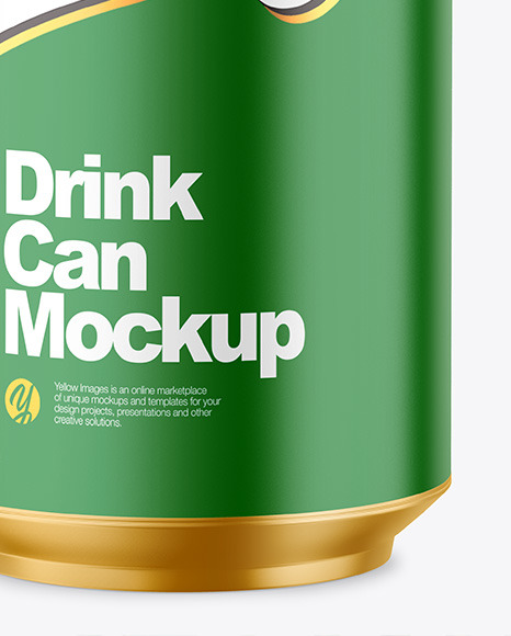 500ml Metallic Drink Can w  Matte Finish Mockup PSD #6