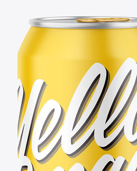 500ml Metallic Drink Can w  Matte Finish Mockup PSD #7