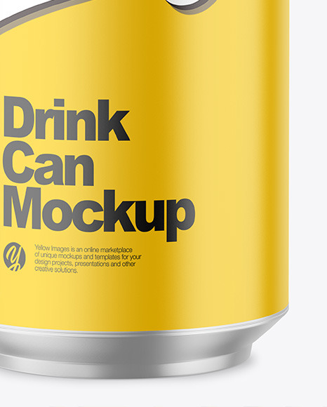 500ml Metallic Drink Can w  Matte Finish Mockup PSD #5