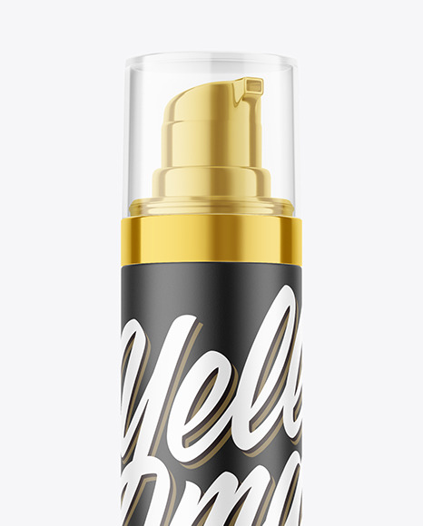 Matte Pump Bottle Mockup PSD #6