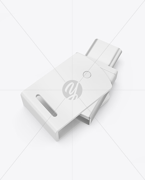 USB Type C Flash Drive Mockup PSD #3