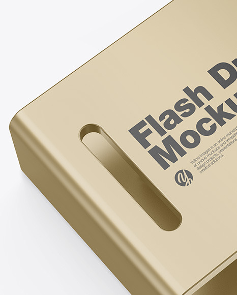 Metallic USB Type C Flash Drive Mockup PSD #6
