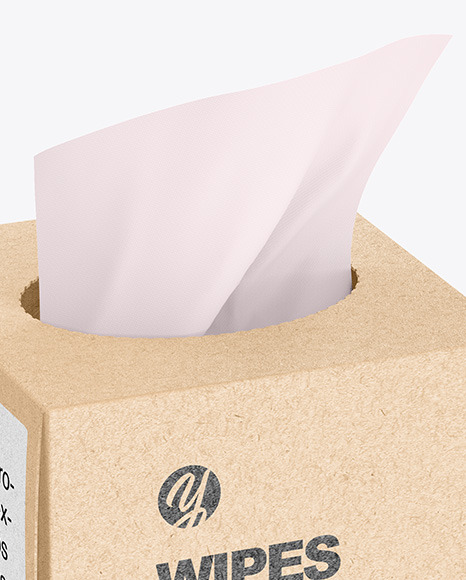 Kraft Paper Box w  Wipes Mockup PSD #6