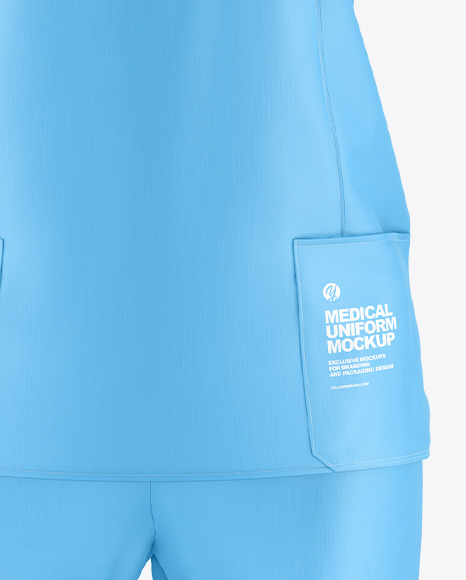 Women s Medical Uniform Mockup   Front View PSD #7