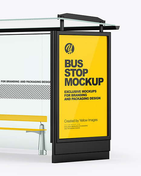 Bus Stop Mockup PSD #6