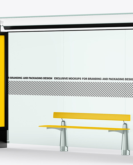Bus Stop Mockup PSD #7