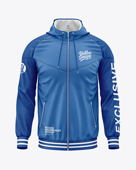 Hooded Windbreaker Mockup