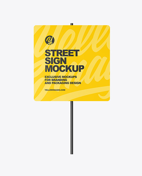 Street Sign Mockup PSD #2