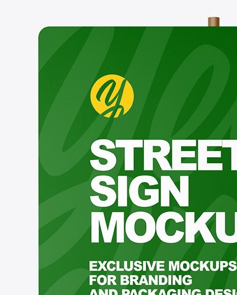 Street Sign Mockup PSD #1