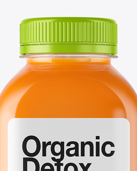 Square Carrot Juice Bottle Mockup PSD #7
