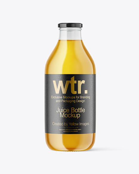 Apple Juice Bottle Mockup PSD #2