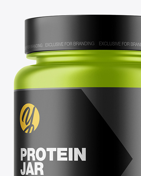 Metallized Protein Jar Mockup PSD #2
