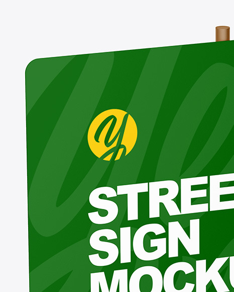 Street Sign Mockup PSD #1