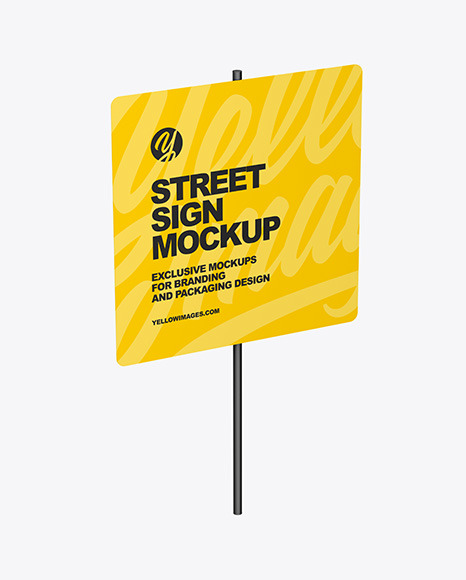 Street Sign Mockup PSD #2