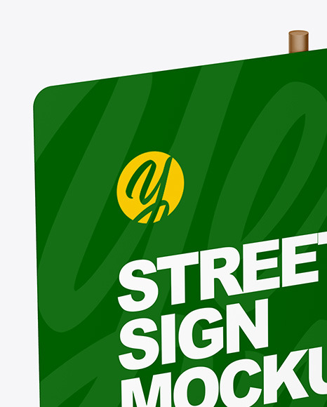 Street Sign Mockup PSD #1