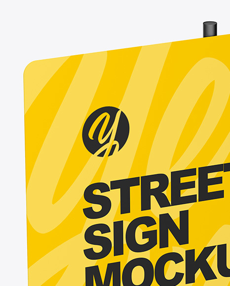 Street Sign Mockup PSD #5
