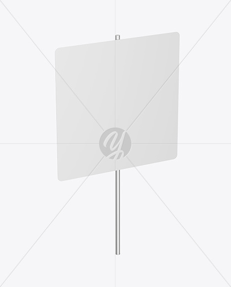 Metallic Street Sign Mockup PSD #3