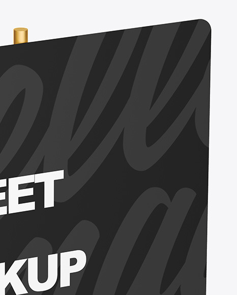 Metallic Street Sign Mockup PSD #6