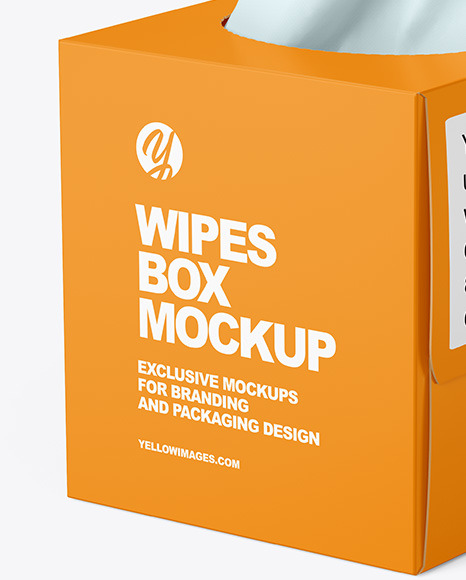 Paper Box w  Wipes Mockup PSD #3