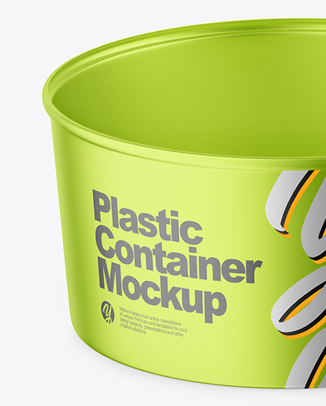 Opened Matte Metallic Container Mockup PSD #1