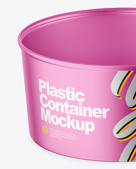 Opened Matte Metallic Container Mockup PSD #7