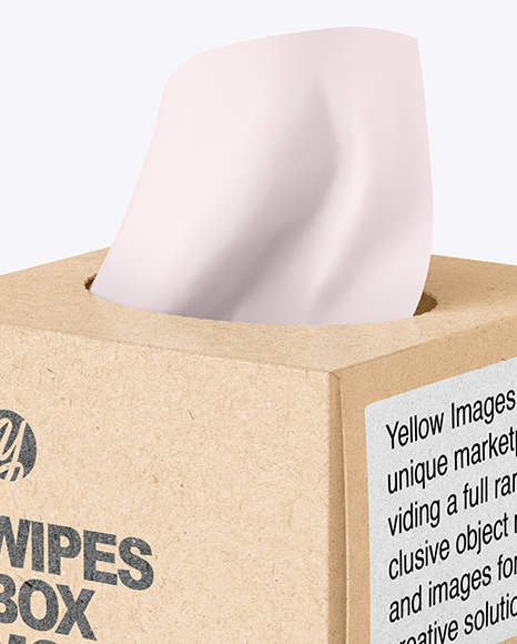 Kraft Paper Box w  Wipes Mockup PSD #6