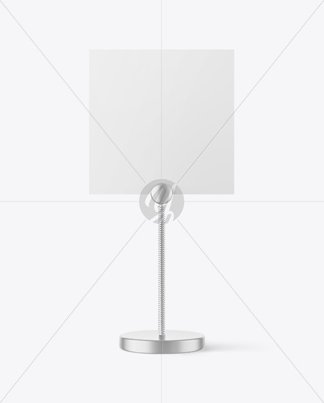 Stick Note With Metallic Table Holder Mockup PSD #3