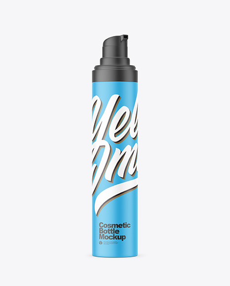 Matte Airless Bottle Mockup cap 84373