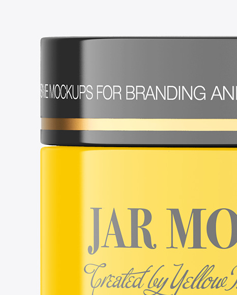 Glossy Cosmetic Jar w  Kraft Box Mockup PSD #3