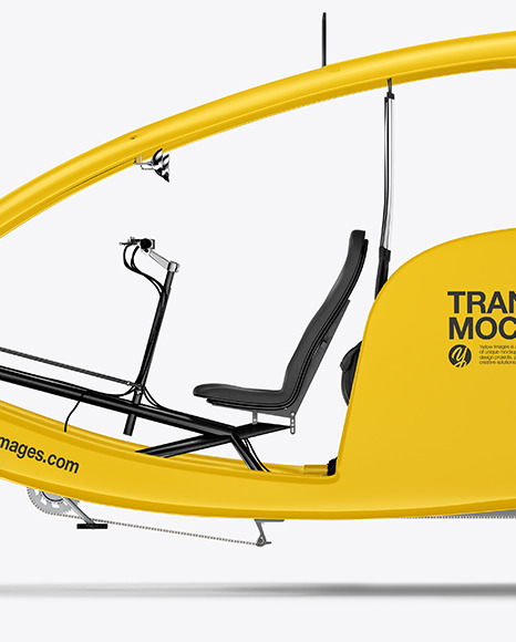 Rickshaw Taxi Mockup   Right Side View PSD #2