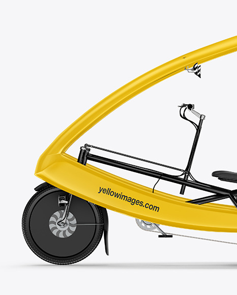 Rickshaw Taxi Mockup   Right Side View PSD #1